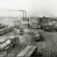 Photograph of the Illinois Central R. R. Roundhouse and Yards