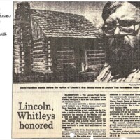 Lincoln, Whitley's Honored